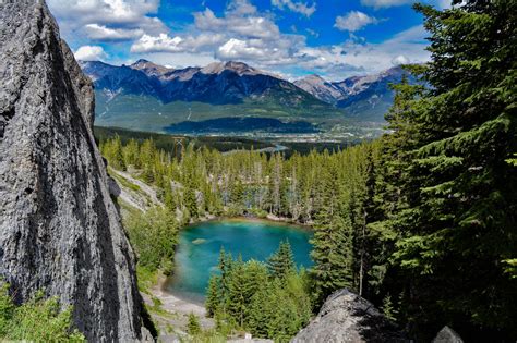 Grassi Lakes , View over Canmore, Canada