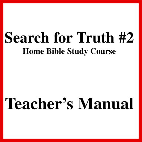 Search For Truth 2 Teachers Manual Free And Downloadable Ebook
