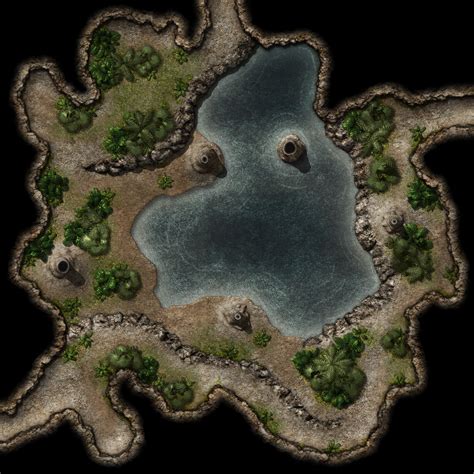 Underdark Cavern Lake Passages Dungeon Maps Tabletop Rpg Maps