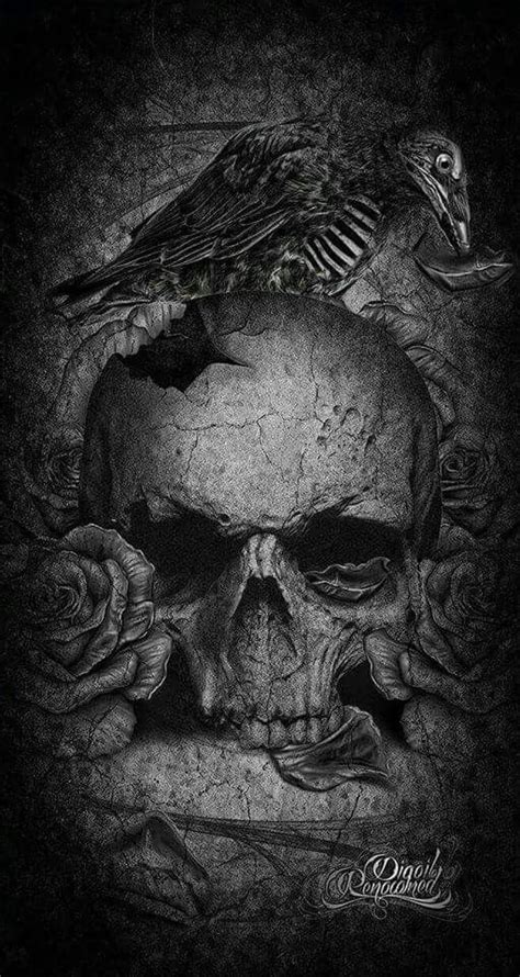 Skull Wallpaper Art Wallpaper Iphone Mobile Wallpaper Dark Gothic