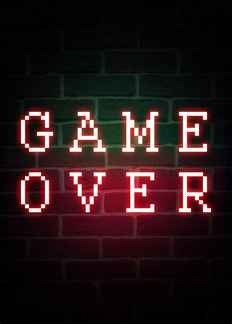 Game Over Poster Ubicaciondepersonascdmxgobmx