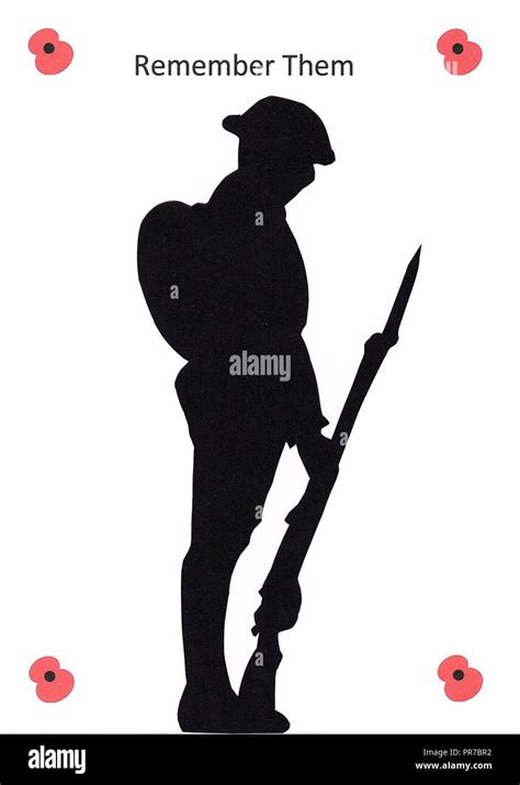 Ww1 Soldier In Silhouette British Commonwealth American Gi Tommy