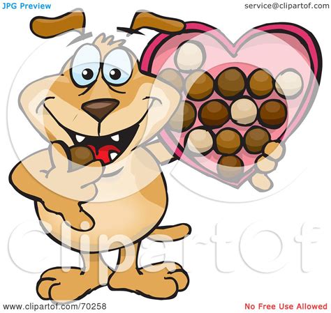Royalty Free Rf Clipart Illustration Of A Sparkey Dog Eating