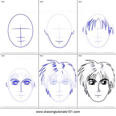 How To Draw Anime Boy Face Printable Step By Step Drawing