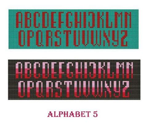 Bead Loom Bracelet Alphabet 5 Designs All Letters Alphabets Etsy