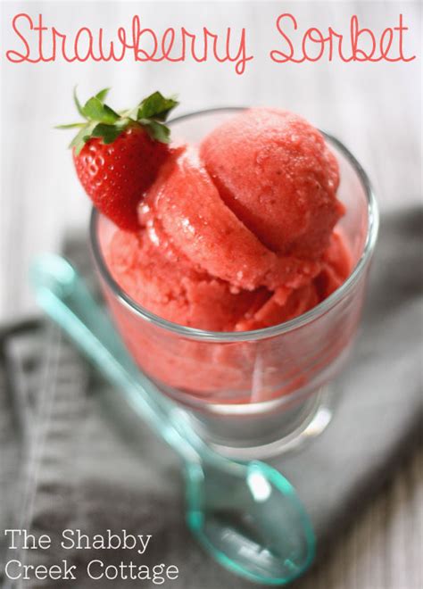 Simple recipe is very easy to make with my cuisinart ice cream maker and retained a nice soft *percent daily values are based on a 2,000 calorie diet. Low Calorie Dessert: Strawberry Sorbet Recipe