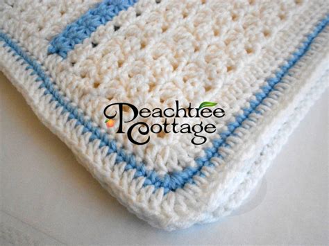 Crochet Pattern Danbury Baby Blanket Afghan Peachtree Cottage