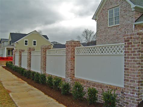 Shifting and foundation issues do occur in all types of homes though; Brick Columns & Wood Privacy Fence - Franklin Fence & Deck