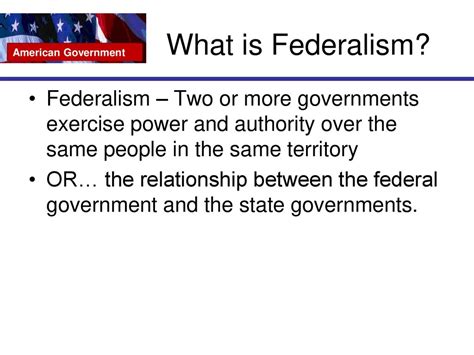 Chapter 3 Federalism Objective Students Will Be Able To Answer