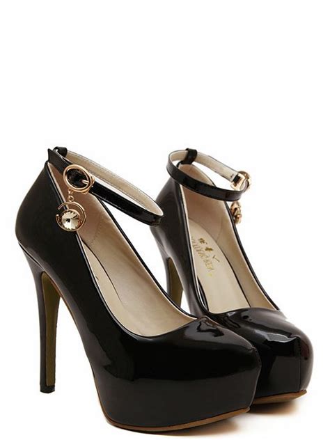 elegant black ankle strap high heels fashion shoes on luulla