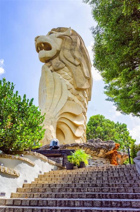 Merlion Statue On Sentosa Island In Singapore Editorial Image Image