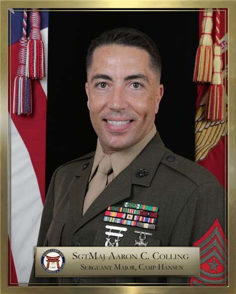Sgt Maj Aaron C Colling Marine Corps Base Camp Butler Leaders