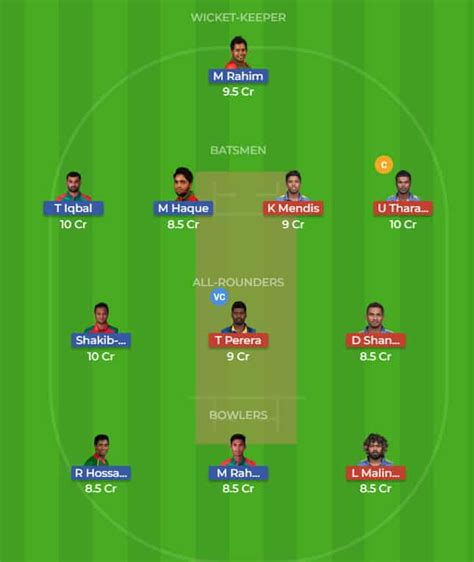 Ban Vs Sl Dream11 Team 1st Asia Cup Match Fantasy Playing Tips Today