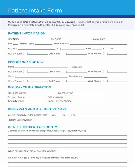 Case Management Intake Form Template