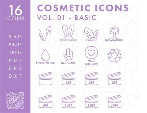 Basic Pack Cosmetics Packaging Symbols Vol 01 Outline Icon Etsy