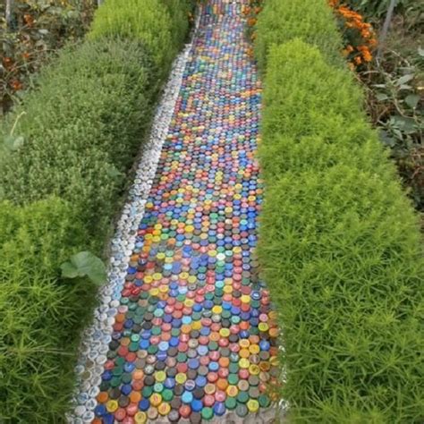 Ten Amazing Garden Paths Made From Recycled Things