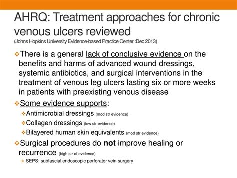 Ppt Venous Stasis Management And Ulcer Healing Powerpoint