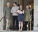 Chelsea Clinton beams clutching newborn son Aidan as she emerges from ...