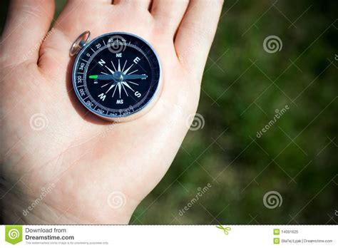 Man Checking Compass For Right Direction Royalty Free Stock Photo - Image: 14091625