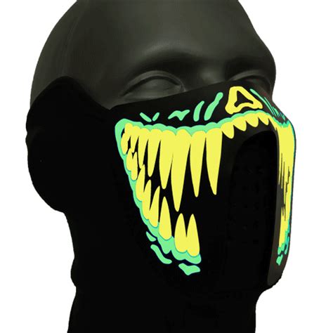 Sound Reactive Venom Led Rave Mask Neon Culture