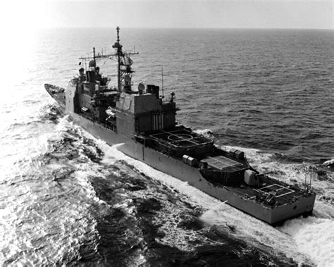 A Port Quarter View Of The Guided Missile Cruiser Uss Cape St George