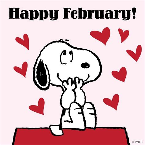 February Happy February Snoopy Valentine Snoopy