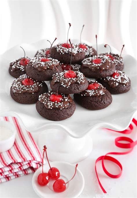 Chocolate Covered Cherry Cookies Sprinkle Bakes