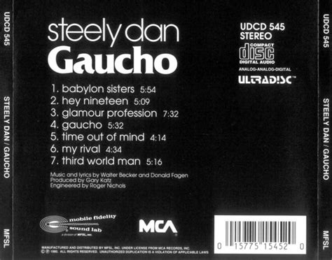 Classic Rock Covers Database Steely Dan Gaucho 1980