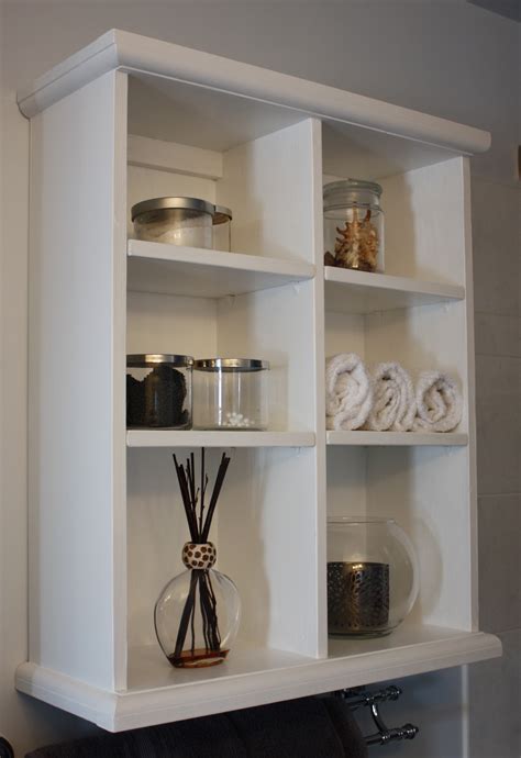 Combination towel rack and storage shelf. Ana White | Bathroom Wall Storage - DIY Projects