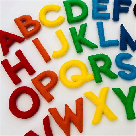 Felt Rainbow Alphabet Felt Letters Preschool Alphabet Etsy