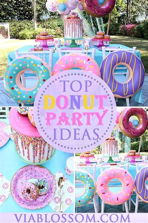 Donut Party Ideas Take A Look At This Delicious Donut Birthday Party The Dessert Donut