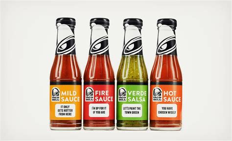 Taco Bell Bottled Hot Sauces Cool Material Taco Bell Taco Bell
