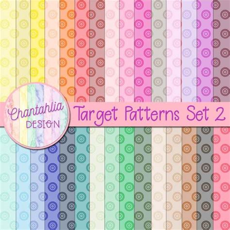Target Patterns Digital Papers Set 2 Chantahlia Design