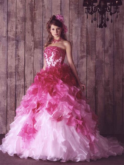 This strapless elegant bridesmaid dresses is simply beautiful and classic. I Heart Wedding Dress: Hot Pink Wedding Dress