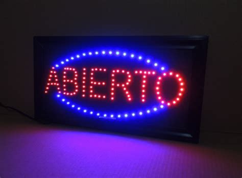 Anuncio Luminoso De Leds Letrero De Leds Abierto 97900 En