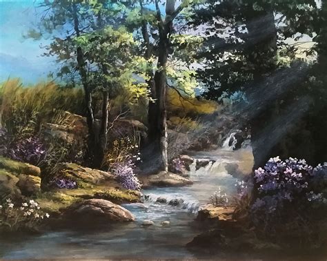 Colorful Creek Acrylic Painting By Kevin Hill Watch Short Oil