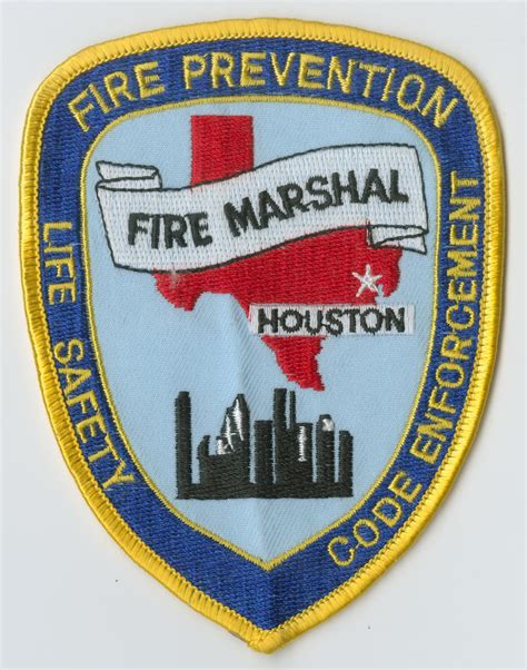 Houston Texas Fire Marshal Patch The Portal To Texas History