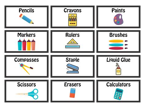 Printable Classroom Subject Labels