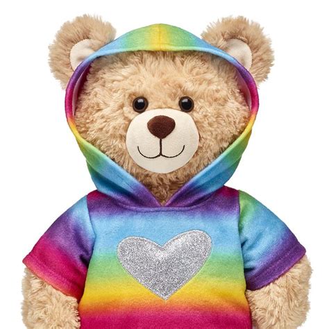 Rainbow Heart Hoodie Bear Stuffed Animal Bear Bear Toy