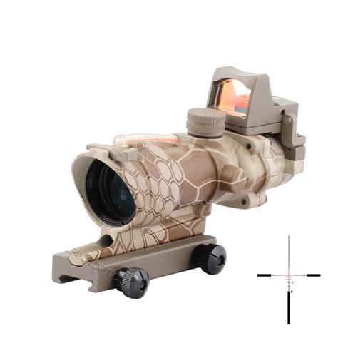Rifle Tactical Scope Spina Acog 4x32 Red Dot Optical Riflescope