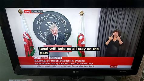 Welsh Government Press Briefings Bsl Live At Pm On Bbc News