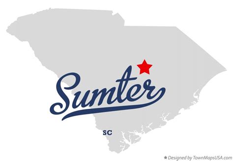 Map Of Sumter Sc South Carolina