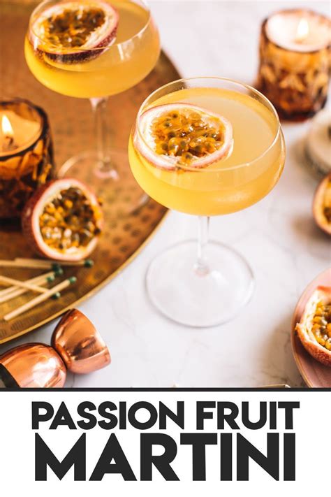 Passion Fruit Martini Recipe Fruity Cocktails Passion Fruit Spring Recipes