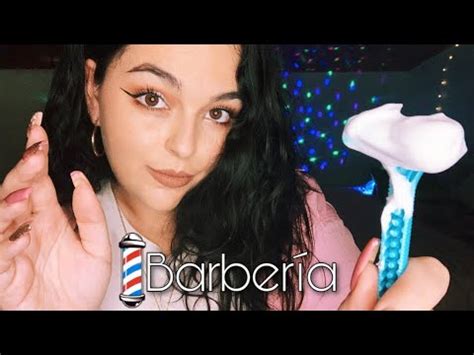 Asmr ROLEPLAY BARBERÍA Sonidos de espuma y crema Masaje facial