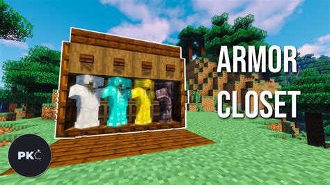 Minecraft How To Make A Working Armor Closet Youtube