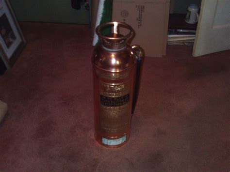 Rare Copper Wirtandknox Fire Extinguisher Brass Label 50s 60s Vgood No