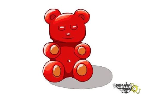 How To Draw A Gummy Bear 9 Steps Easy Gummy Bear Drawing Lesson For