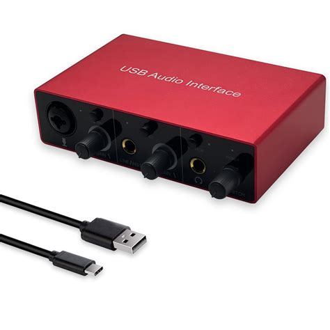Audio Interface Usb Audio Interface With Mic Preamplifier Usb Audio