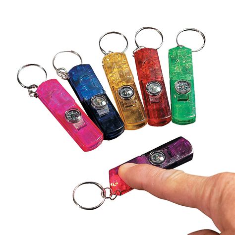 3 In 1 Whistle Toy Compass And Light Keychains Apparel Accessories 12