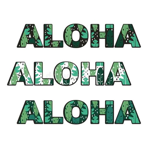 aloha text sign illustration stock vector illustration of language welcome 98460112
